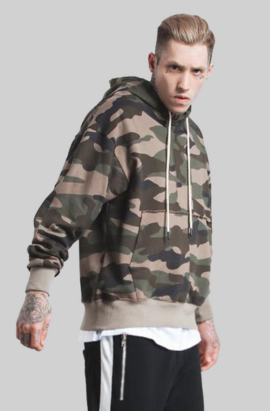 Oversize Camo Men Hoody Sweatshirt