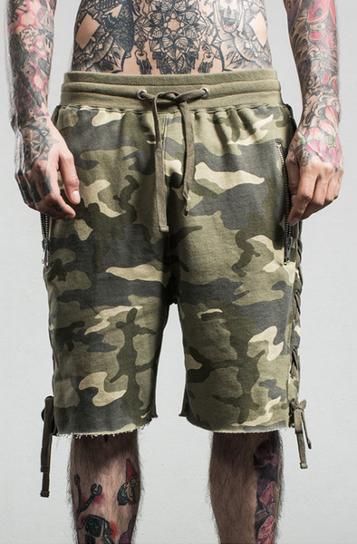 Camo Cross Straps Shorts