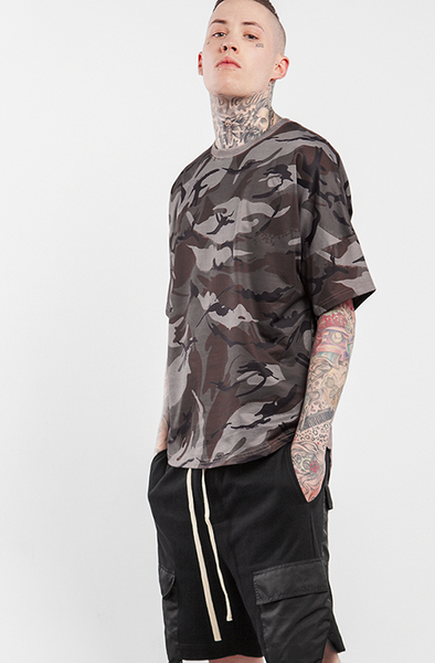 Short Sleeve O-Neck Camo Shirt