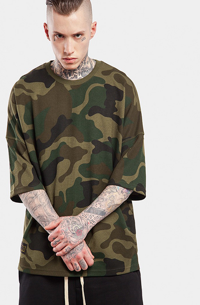 Oversize Men Cotton camouflage T-Shirt