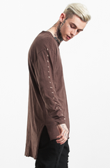 Long Sleeve Raw Edge Shirt