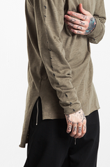 Long Sleeve Raw Edge Shirt